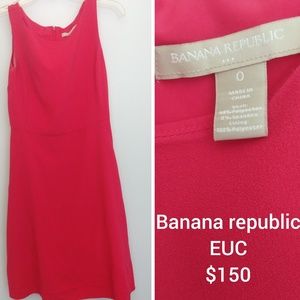 Red business dress Banana republic